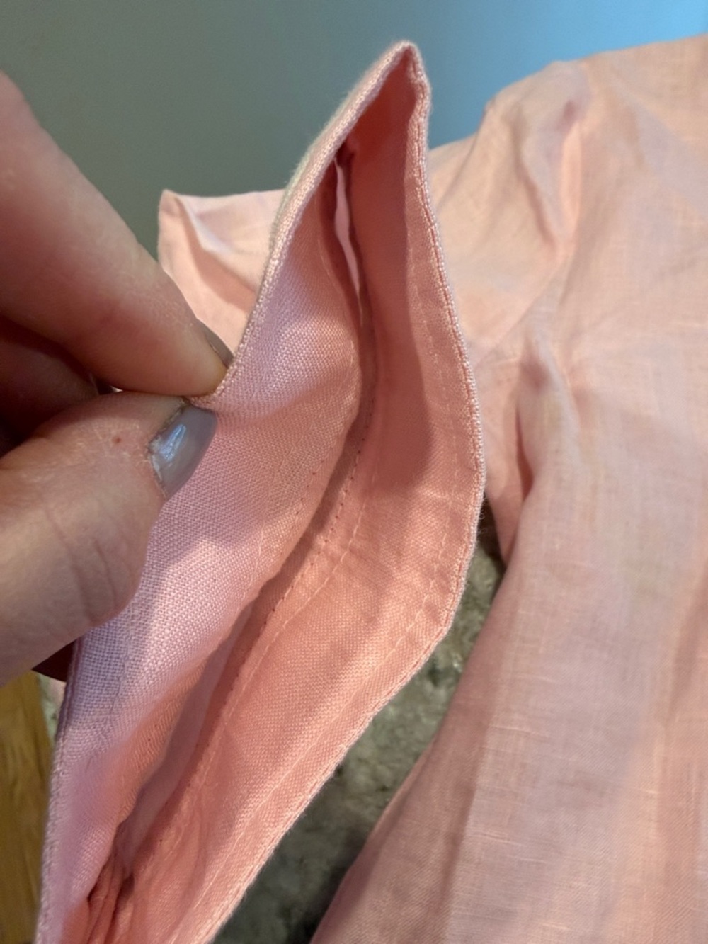 Light Pink Tunic with Red & White Trim - Picture 5 of 7